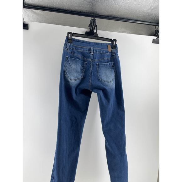 YMI Women's Blue Denim Skinny Jeans Size 5 - Picture 3 of 4